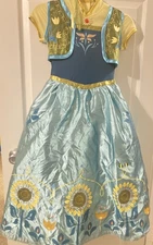 Girls Frozen Fever Elsa Sz 4-6 /Anna Sz 8-10 Costume Dresses