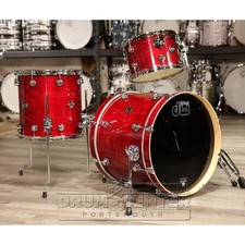 DW Performance 3pc Lacquer Drum Set 20/12/14 Cherry Stain