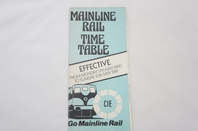 1980 Dublin CIE Railway Irish Train Mainline Fahrplan Irland