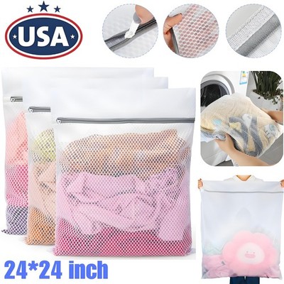 3× Zipped Wash Bag Mesh Net Laundry Washing Machine Lingerie Underwear Bra Socks