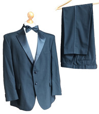 Marks  Spencer TUXEDO DINNER SUIT 46" 42W 31L washable single breasted