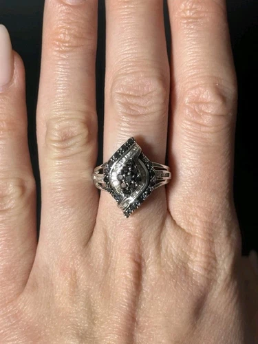 Vintage JWBR 925 Sterling Silver Black Onyx Ring Size 6.75