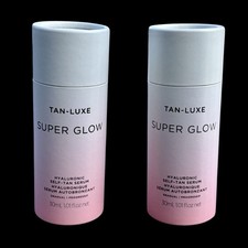 2 TAN LUXE SUPER GLOW HYALURONIC SELF TAN SERUM 1.01oz NIB