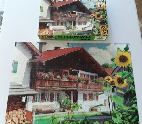 Vtg FX Schmid “Obb. Bauernhaus” 1000 Piece Jigsaw Puzzle Details Are In German - Picture 2 of 8