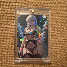 Custom Anime Art Card – Holographic Adult Fantasy Design – Protective Case