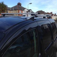 Silber Aluminium DachträGer + Cross Stangen FüR Fiat Doblo Swb 2010-2022 Top