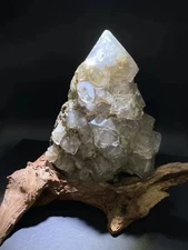 3.67lb Natural Fluorite Pyramid Quartz Crystal Mineral specimen Reiki Healing+st