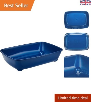 Blaue Katzentoilette 42 cm - praktisches Design für mühelose Streupflege