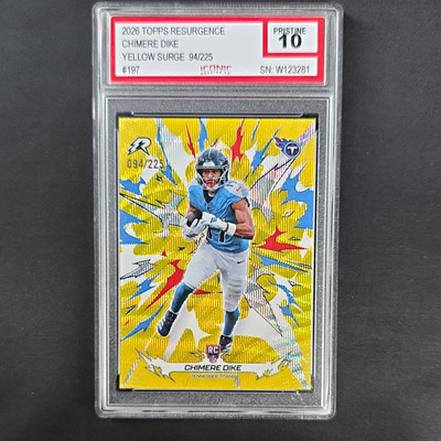 Topps 2026 Resurgence Chimere Dike Yellow Surge RC #197 94/225 Iconic