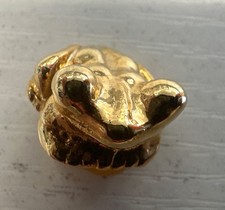 Gold Frog Lapel Pin Amphibian Design Shiny Animal Pin Gold Tone Kw1125-817