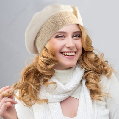 Womens Wool Berets French Beret Beanie Winter Hats Hy022  display picture 1