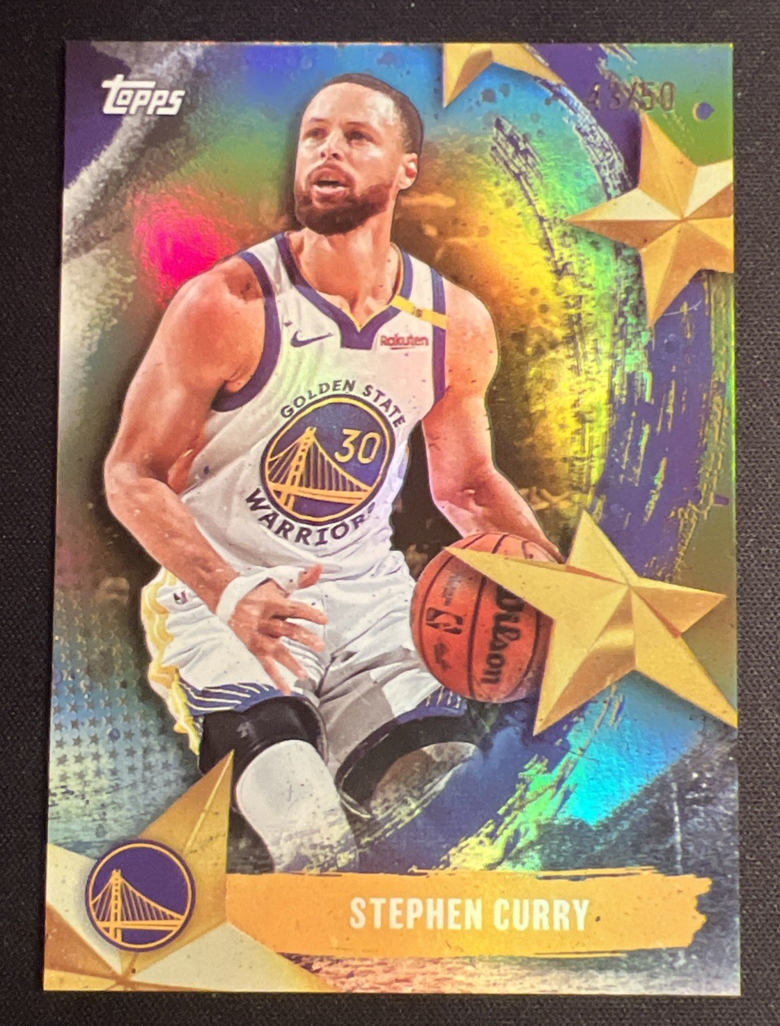 2025-26 Topps Basketball Stars Of The NBA Stephen Curry Gold 43/50