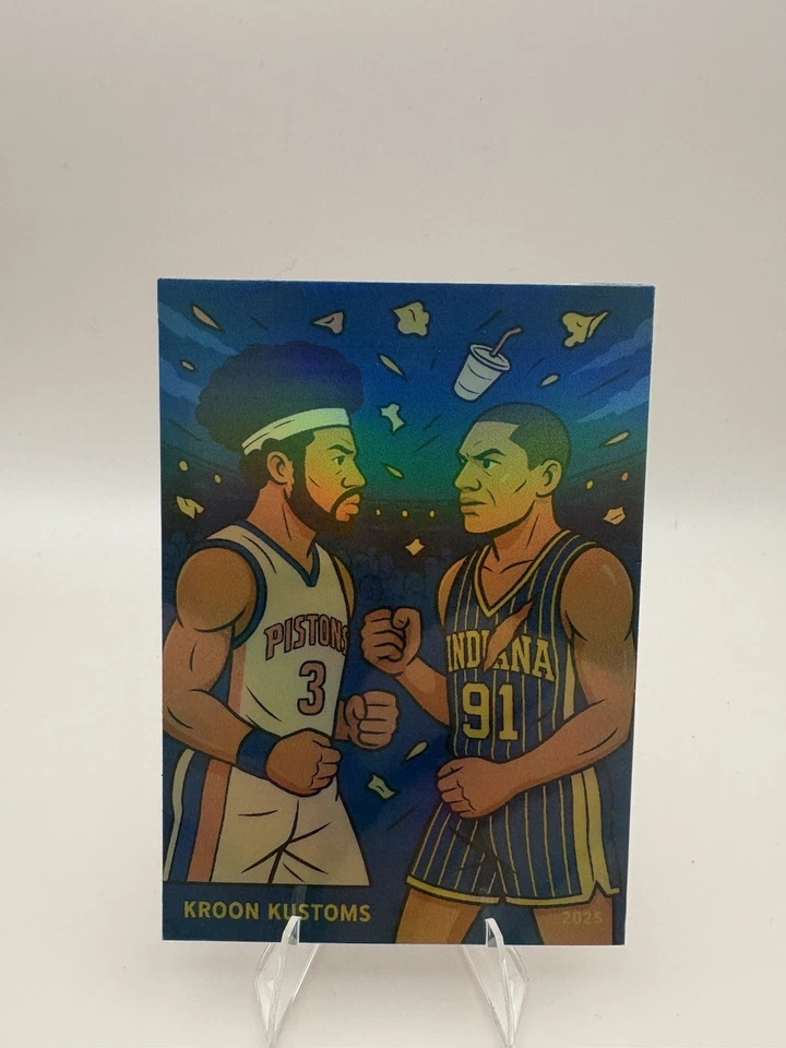 Malice At The Palace Ron Artest Custom Sports Card Pacers Pistons Fight - Image 2 of 2