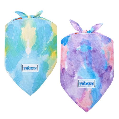 2 Pack Dog Instant Cooling Bandanas Quick Dry Tie Dye Dog Bandanas for Summer...