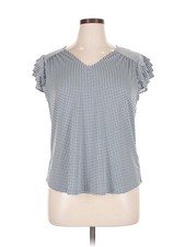 Adrianna Papell Women Blue Sleeveless T-Shirt XL