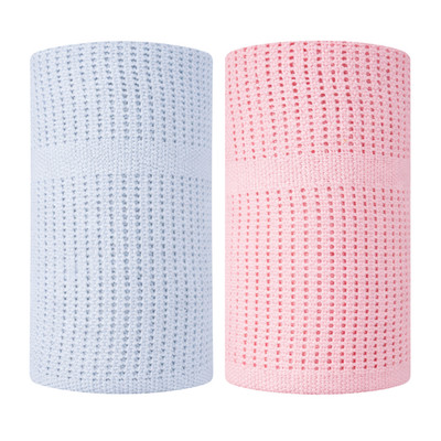 Blau oder Rosa Baumwolle Zell Baby Decken Weich Atmungsaktiv Swaddle Neugeborenen Kinderwagen