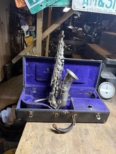 The Buescher Saxophone True Tone Brass Musical Instrument Elkhart IND W Case USA