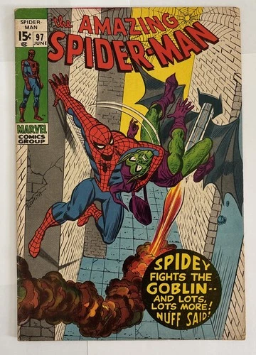 Amazing Spider-Man #97 1971 FN/FN+ Green Goblin! Non CCA Drugs White Off White