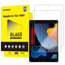 FAYOUCZ 2 Pack Screen Protector for iPad 9th/ 8th/ 7th Gen -10.2 Inch, Clear