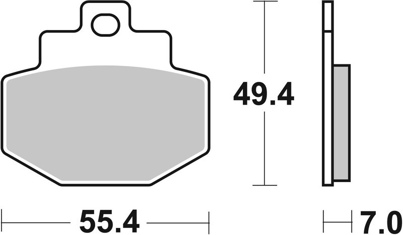 Plaquettes de frein Brembo 07047XS en métal fritté pour scooter