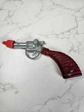 Vtg Antique Metal Water Squirt Gun Pistol Toy Rubber Squeeze Bulb 