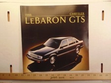 Vintage 1986 Chrysler LeBaron GTS Sales Brochure