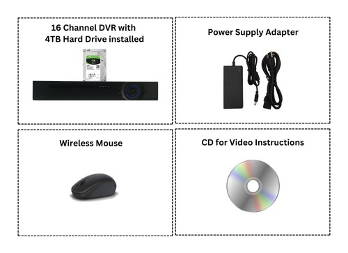 16 Kanal H.265 CCTV Sicherheit Überwachung Videorecorder 4TB Festplatte - Bild 2 von 8