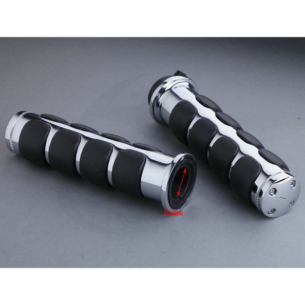 Chrome 1" Hand Grips Fit For Honda Goldwing GL 1800 Shadow 750 1100 VT