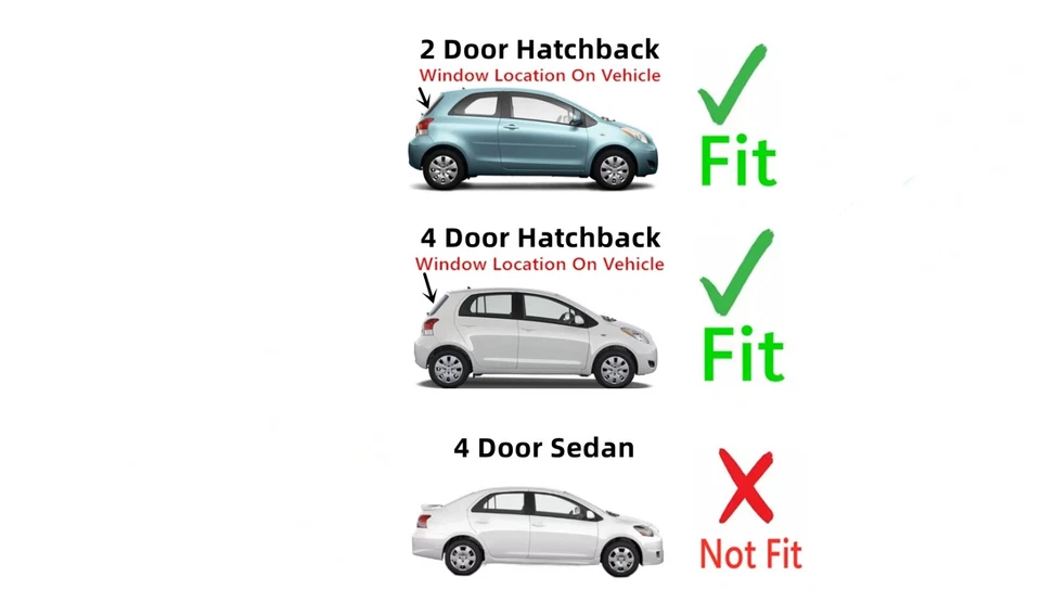 Fits 2006-2011 Toyota Yaris Hatchback Rear Back Window Glass Heated Foto 4 de 4