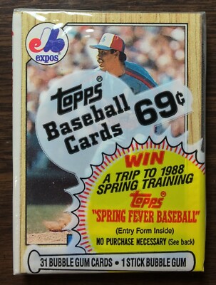 1987 TOPPS Cello Pack DENNY MARTINEZ on TOP CLEMENS RB #1 CARD on BACK  D4020322
