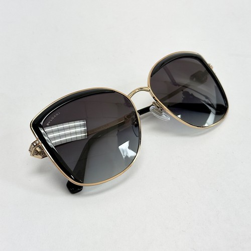Gafas de sol BVLGARI negras doradas moda joya cristal logotipo mariposa BV6128B 6128 - Imagen 3 de 12