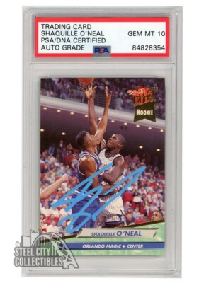 Shaquille O'Neal 1992-93 Fleer Ultra Auto RC Card #328 PSA/DNA 10 (Light Blue)