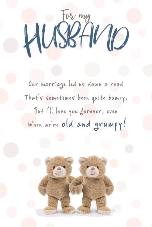 Husband card ,Stuffed With Love, Grumpy, With all my love on your Birthday card