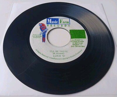 レゲエ I'LL BE THERE LUKIE D / Heavenless Lukie D - I'll Be There Vinyl 45 - 2000 Music Farm - Jamaica