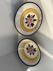 Stangl Vintage Pottery Large Serving Bowl Pasta Salad Fruit Floral Set of 2