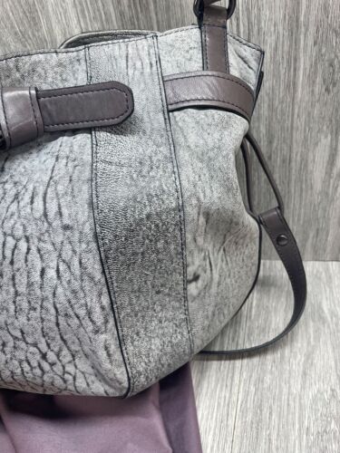 Kooba Gray Slouchy Leather Hobo Shoulder Bag Large Purse Zippers pretty VGC Prin - Picture 4 of 21