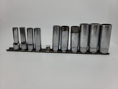 #ad Snap On Socket Set 10 Pc Metric 3 8quot; Drive Deep Well 12 Point SFM Series USA $174.99