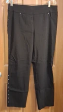 Counterparts Black Leggings With Silver Rivets Mid-Rise Misses Size 10