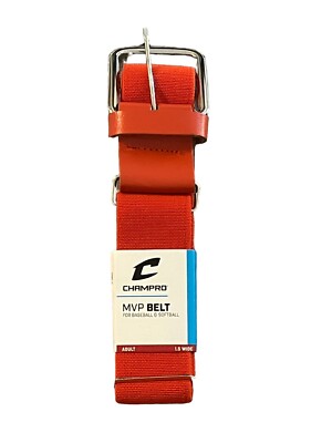 Champro Adult MVP Leather Baseball Belt - Orange