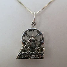 Sterling Silver FERRIS WHEEL Charm for Bracelet PENDANT Circus Jewelry CUTE!