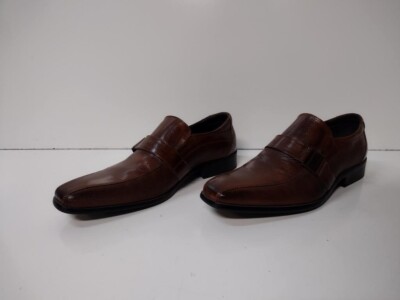 Kenneth Cole Reaction Mens Loafer Cognac Leather Shoes Sz 8M  display picture 2