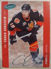 2005-06 Parkhurst CHUCK KOBASEW NHL Flames Certified AUTOGRAPH! #'d/100 FREE S&amp;H