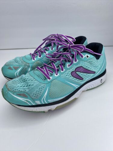 Newton Womens Motion 6 W000417 Blue Running Shoes Sneakers Size 9.5 Teal Aqua - Afbeelding 1 van 7