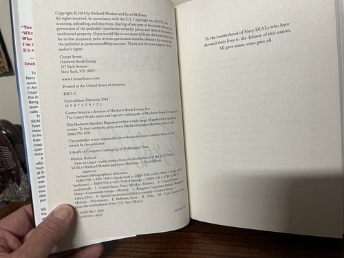 Autographed EYES ON TARGET 1st Edition Hardback By S. McEwen/R. Miniter ~RARE~ - Picture 3 of 3