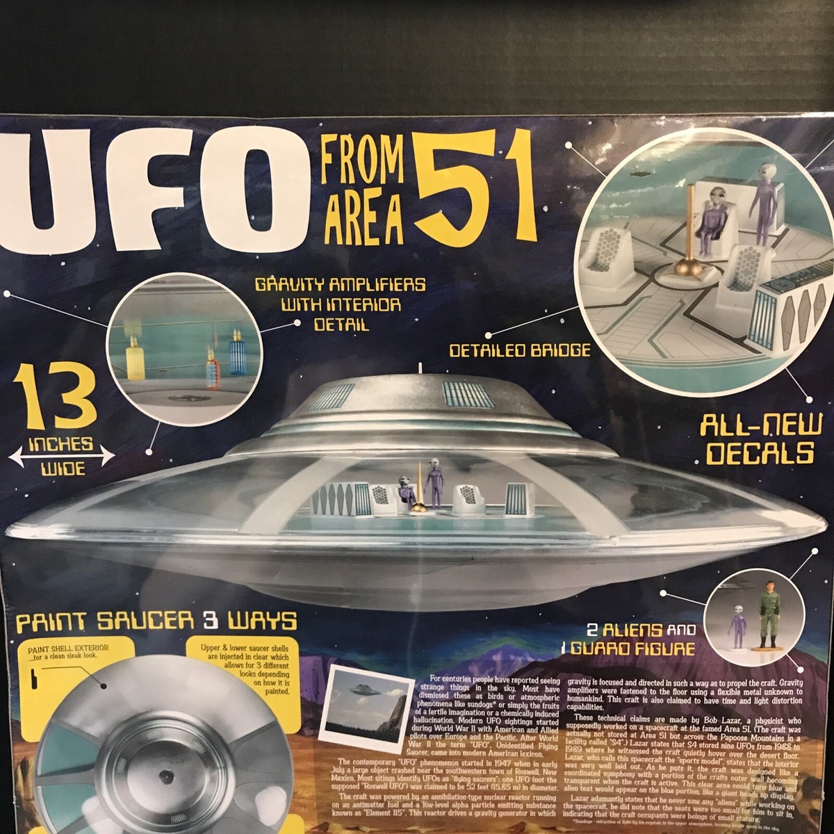 POLAR LIGHTS 982/12 UFO FROM AREA 51 MODEL KIT-NIB-1:48