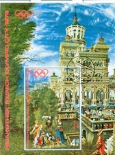Jemen Olimpia 1972 blok 158 Monachium stara pinakoteka Susanna w kąpieli