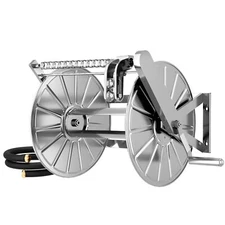 Marcytop Tools Heavy Duty Garden Water Hose Reel Wall Mounted--Stainless Steel