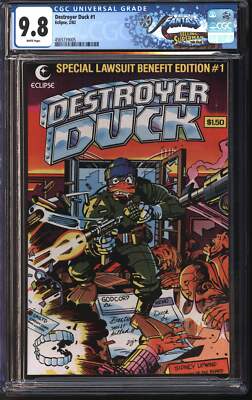 Eclipse Comics Destroyer Duck #1 2/82 FANTAST CGC 9.8 White Pages