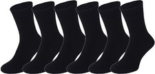 6 - 12 Paar Damen & Herren Thermo Socken in schwarz dick und warm Wintersocken