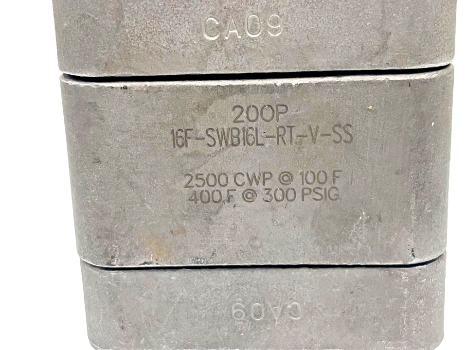 Parker 16F-SWB16L-RT-V-SS Valve Process 2500 Psig 2-Way Inline  1" NPTF - Image 4 of 4